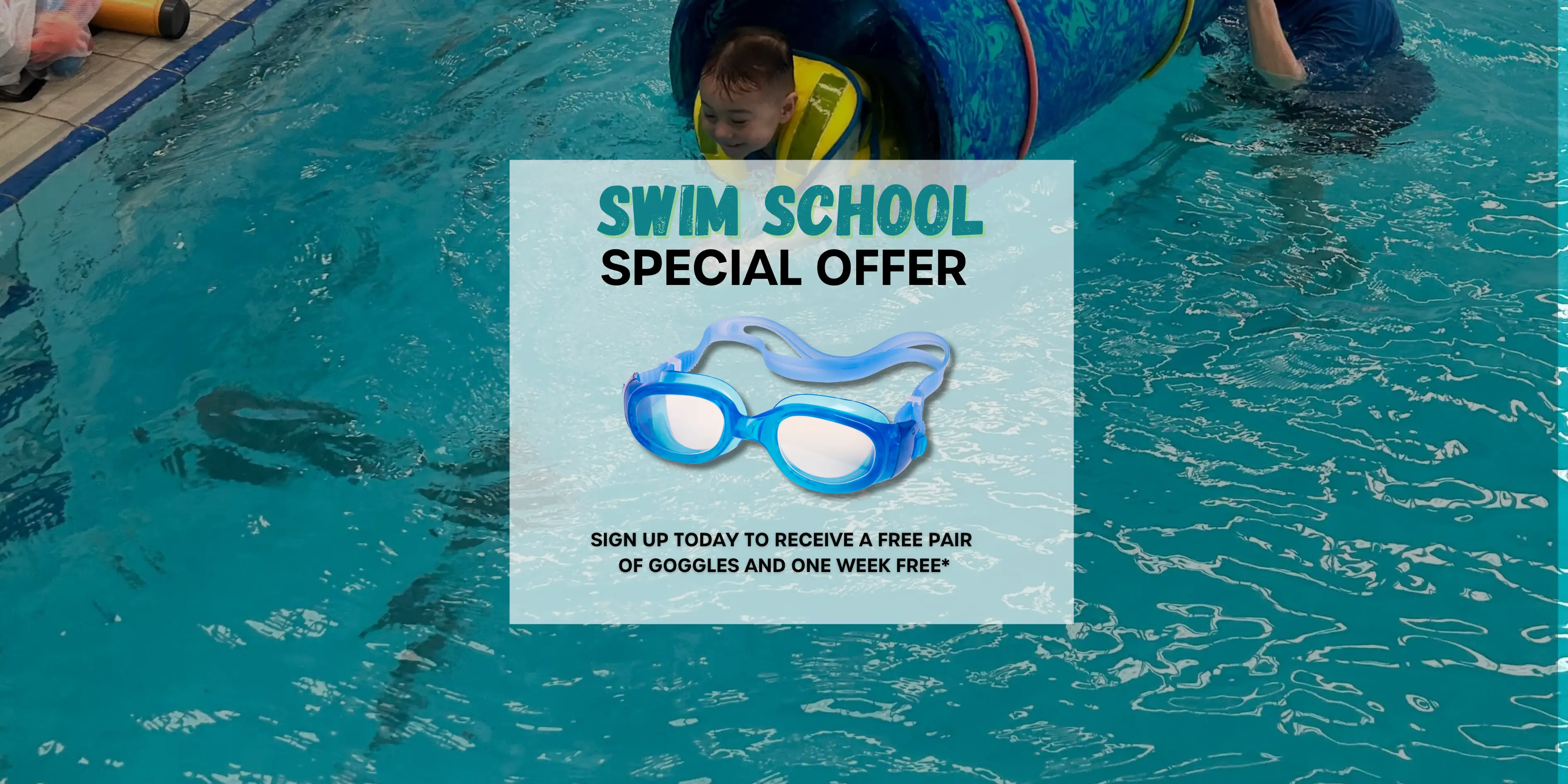 Sign up for swimming lessons and get FREE goggles